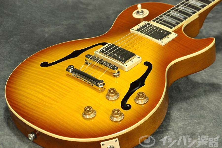 Epiphone エピフォン レスポールES-PRO セミアコ チェリー 虎目 