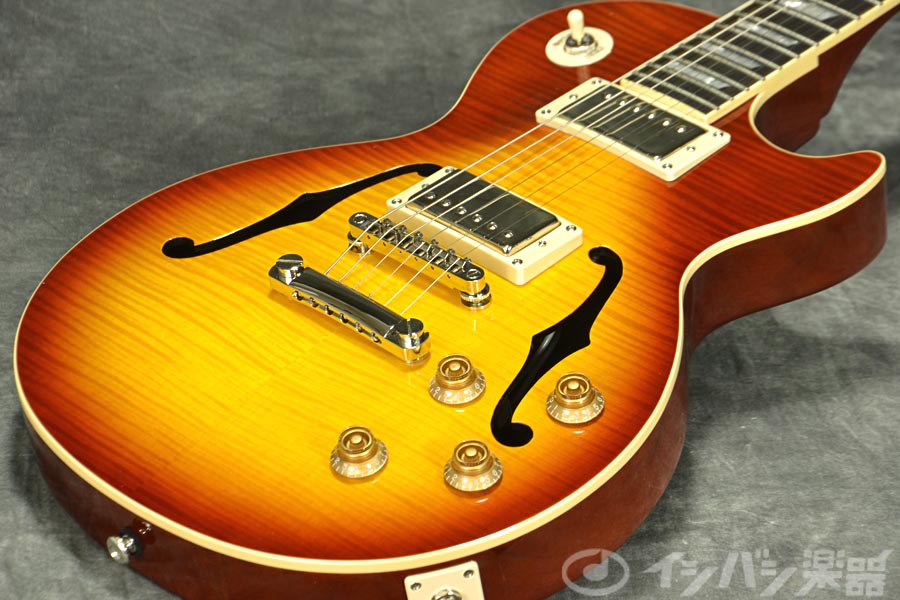 Epiphone エピフォン レスポールES-PRO セミアコ チェリー 虎目 