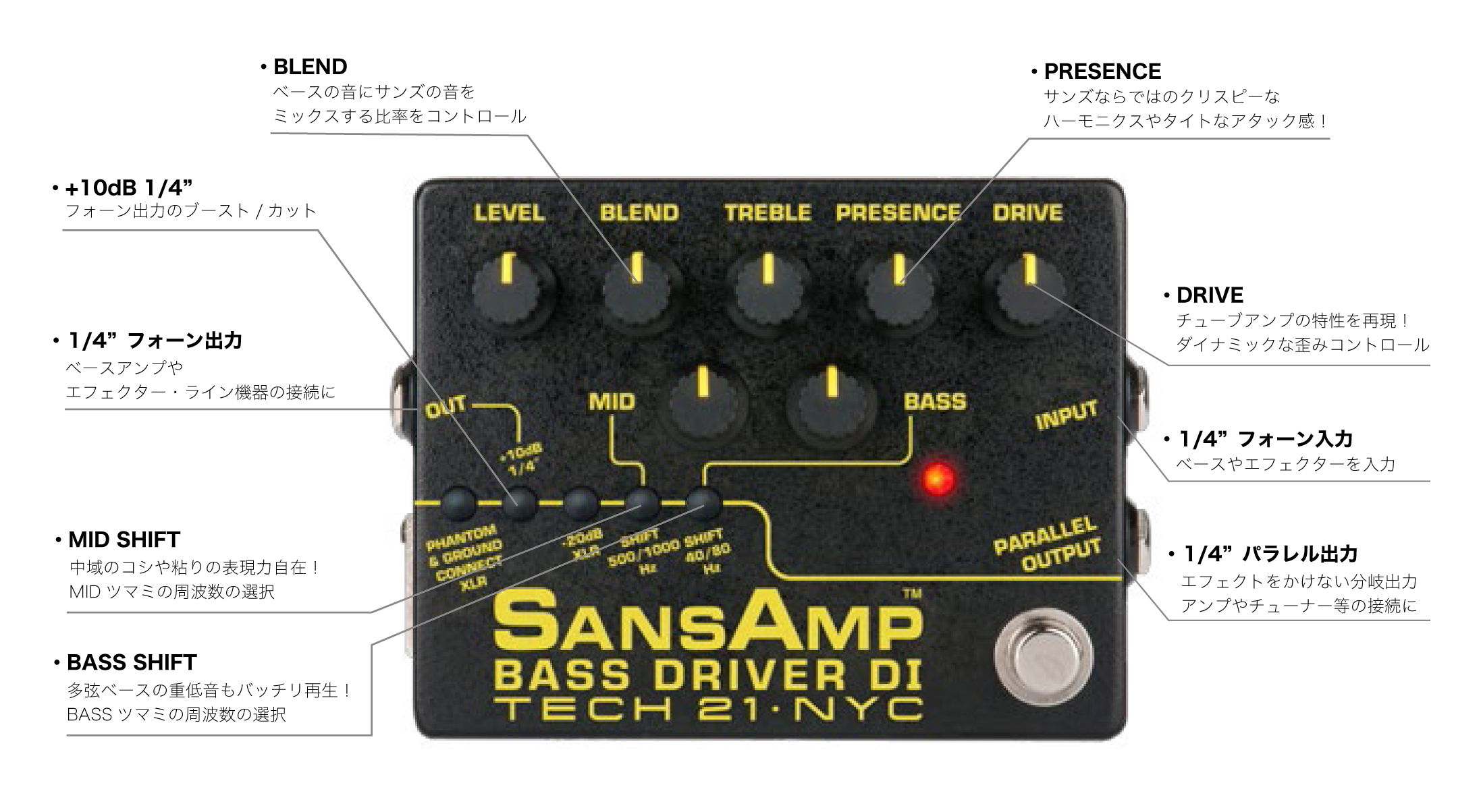 新製品情報】大人気の SANS AMP/BASS DRIVER DI が進化し、バージョン2