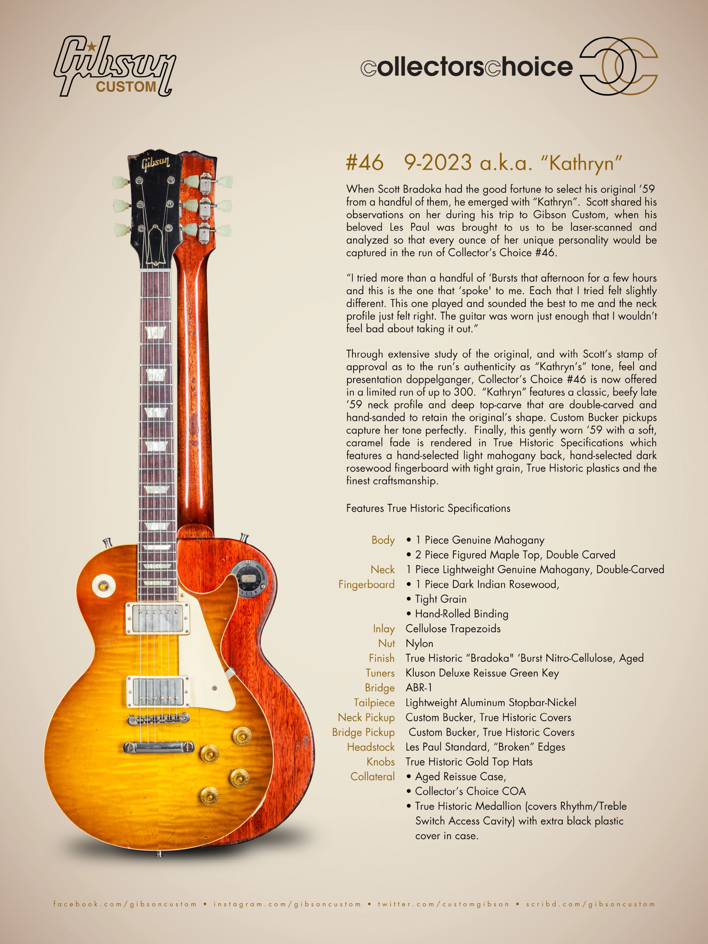 Gibson Historic Collection 1959 Les Paul Reissue 山野楽器 E-Bucker ...
