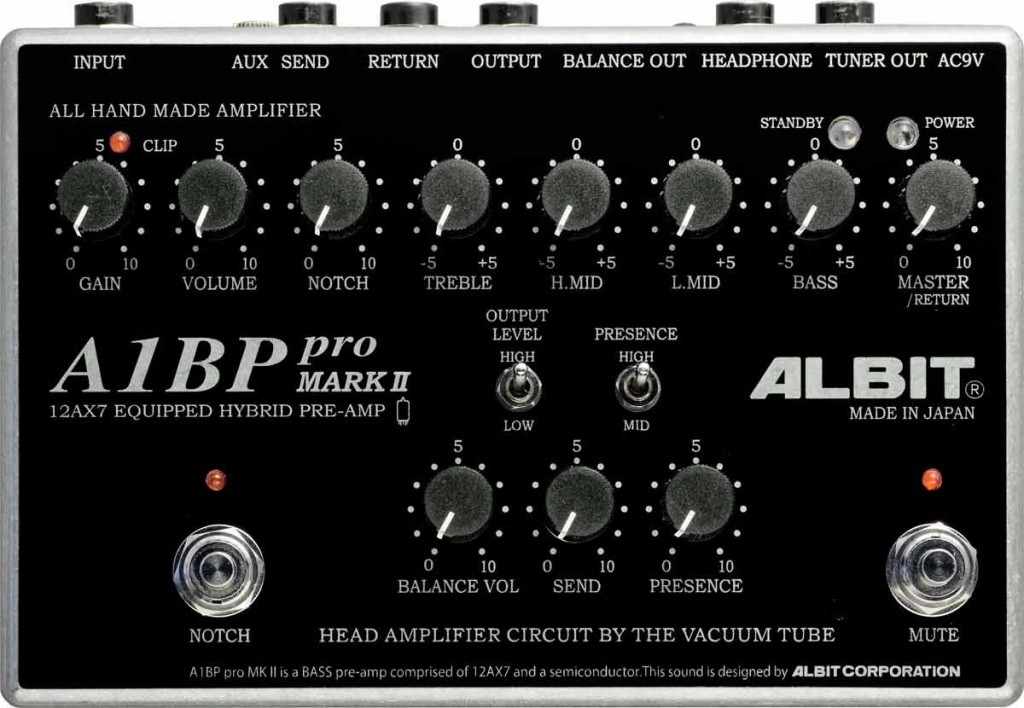 ベーシストに定評のあるALBITベースプリアンプが進化して登場