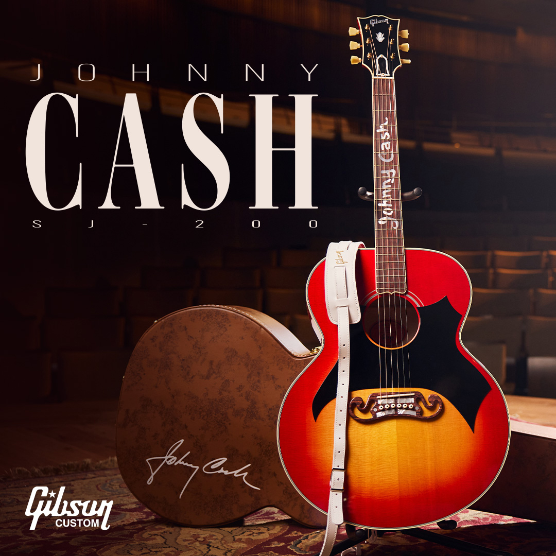 全世界100本限定生産「Gibson / Custom Shop Johnny Cash SJ-200」発売 - GuitarQuest ...
